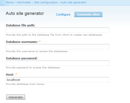 Generate sites Autmatically | Drupal Developer Generate sites Autmatically | Drupal Developer
